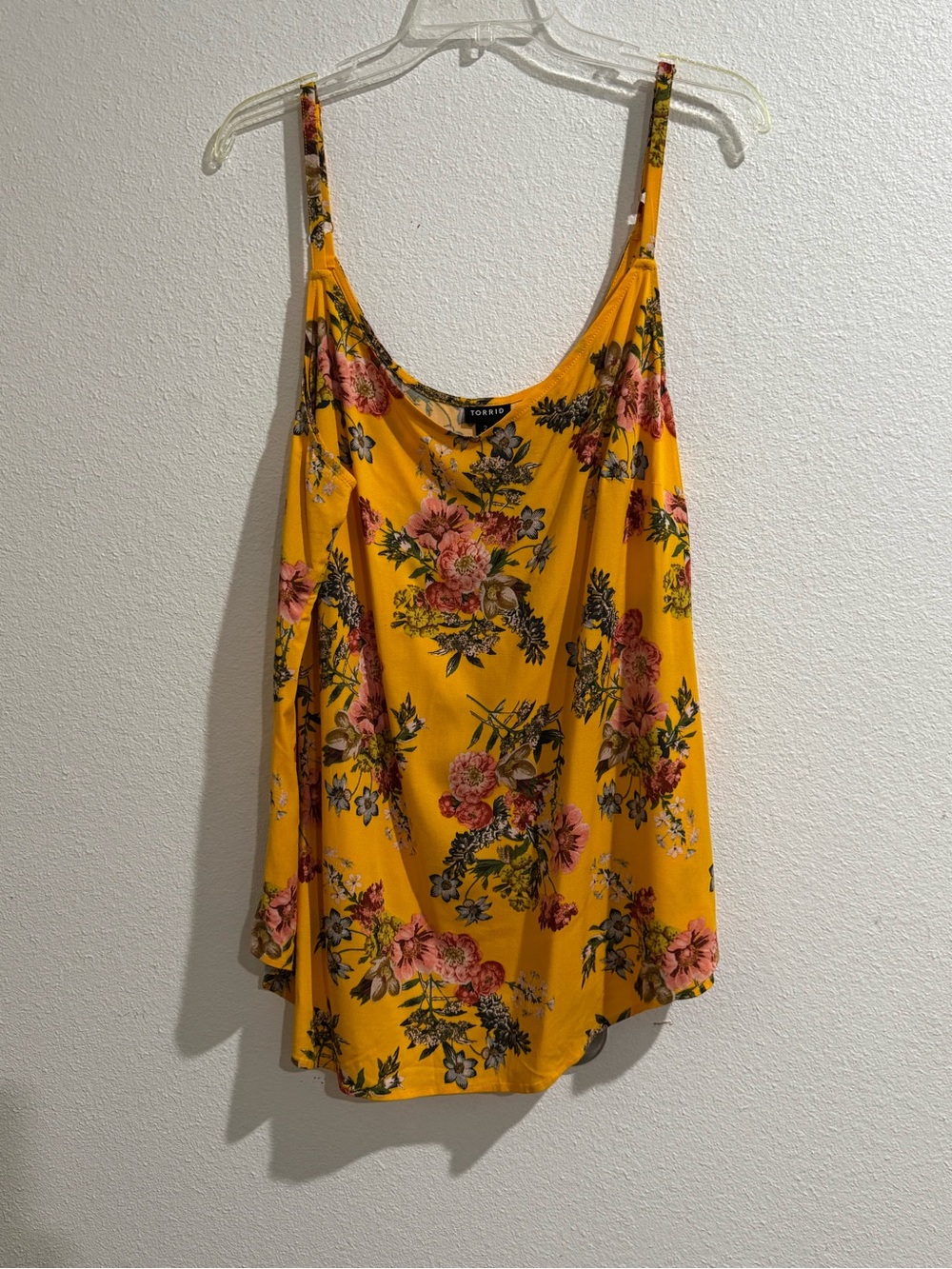 torrid Mustard Yellow Floral Spaghetti Strap Cami Top
